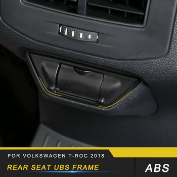 

Auto Car-styling Rear Seat UBS Frame Trim Stickers Covers Interior Accessories for Volkswagen T-ROC 2017-2020