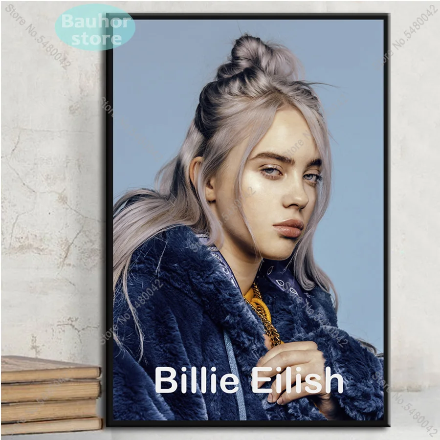 Плакаты и принты Billie Eilish плакат настенный художественный холст картина певица звезда украшение для гостиной Billie Eilish картина