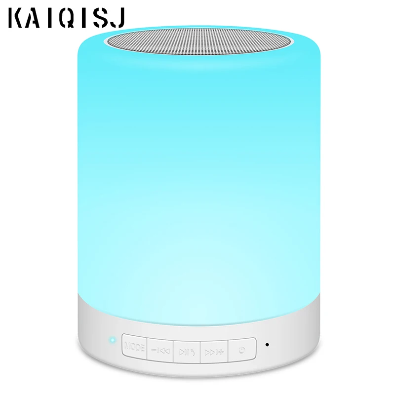

KAIQISJ LED Light Bluetooth Speaker Portable Outdoor Loudspeaker Wireless Mini Column 3D Stereo Music Surround Support Bass Box