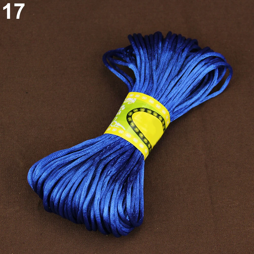 20 цветов нейлоновый шнур нить китайский узел макраме шнур браслет плетеные Струны DIY кисточки вышивка бисером Шамбала струны нить