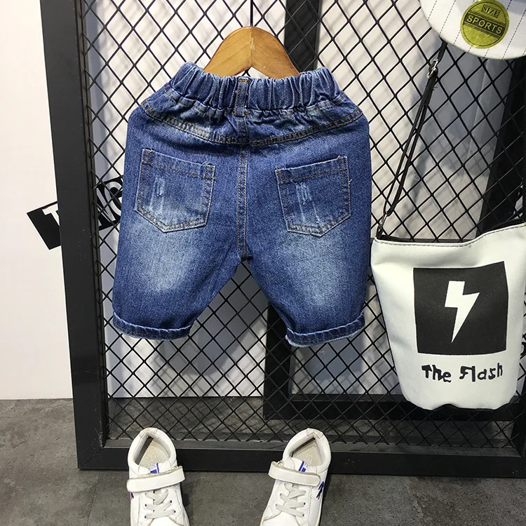 Beth Item детская одежда; Новинка года; Летние универсальные ковбойские капри в Корейском стиле с начесом для мальчиков; C12191