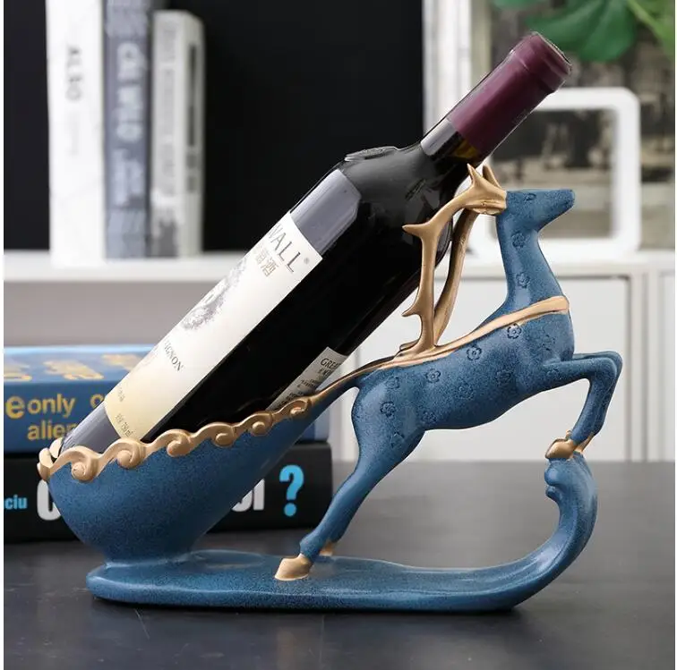 

European Resin Wine Rack Decoration Jewelry Key Storage Box Ornaments Home Livingroom Table Furnishing Crafts Hotel Figurines