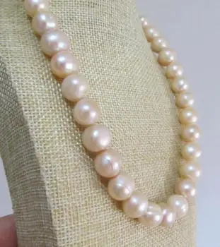 

stunning 12-13mm nature south sea pink baroque pearl necklace 18inch