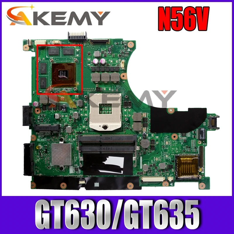 Материнская плата для ноутбука ASUS N56V N56VM N56VV N56VJ N56VB N56VZ с видеокартой GT630/GT635 DDR3 100%