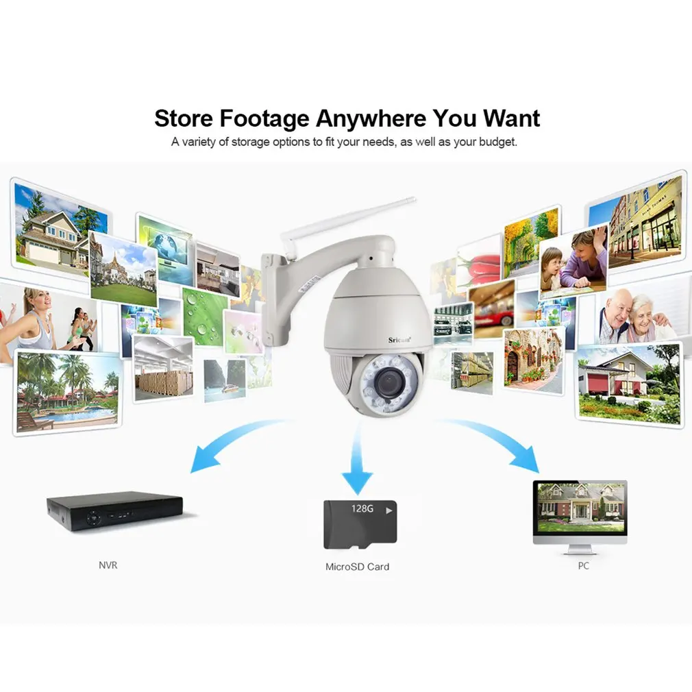 Sricam SP008B 720P WiFi ip-камера беспроводная наружная камера видеонаблюдения CCTV удаленный мониторинг и сигнализация Водонепроницаемая камера