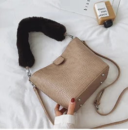 

Fashion female bucket bag simple style pu leather bag one shoulder women's vintage cross body bag ty-58961