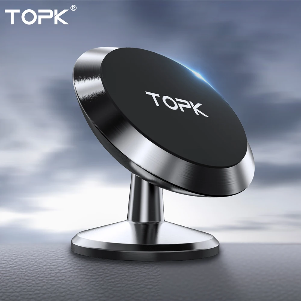 TOPK магнитный автомобильный держатель для телефона, универсальная подставка для телефона, магнитный держатель для мобильного телефона, держатель для телефона, gps, автомобильный держатель