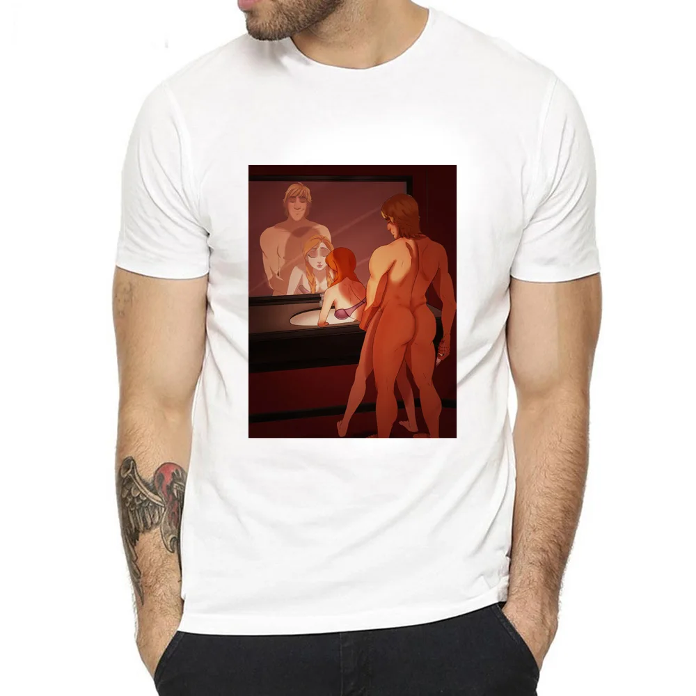 Aladdin Jasmin романтическая ночная Мужская футболка Забавные футболки для колготы для мальчиков летние с коротким рукавом сексуальные ночные рубашки mujer топы футболки - Цвет: 8