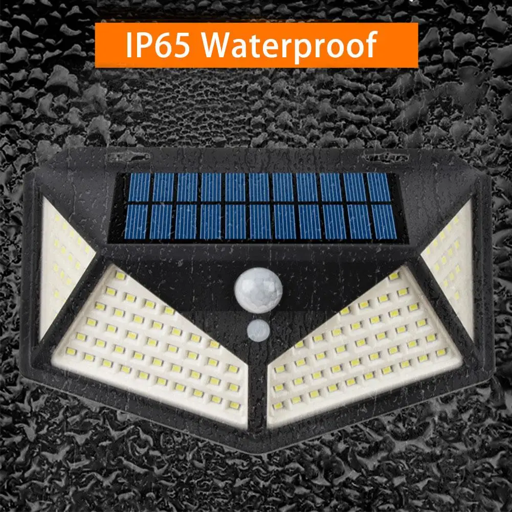 114LED 4-стороннее Солнечный PowerLight 3 режима 120 градусов угол движения Сенсор стенная солнечна лампа на открытом воздухе Водонепроницаемый шланг для полива огорода, двора, лампы
