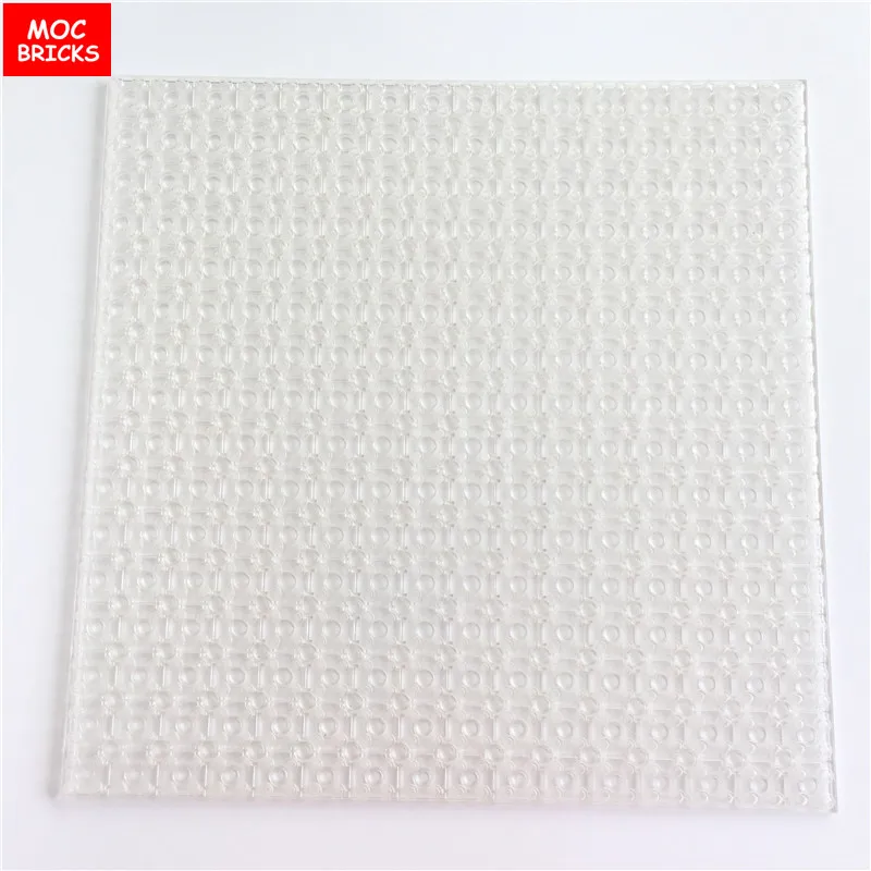 thick trans 32X32 5 шт./партия кубики Moc Technic DIY две стороны 32X32 точки толстые опорные плиты развивающие строительные блоки двухсторонние напольные игры подарки - Цвет: thick trans 32X32