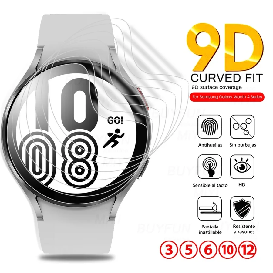 Гидрогелевая пленка 9D для Samsung Galaxy Watch 4 40 мм 44 42 46 3-12 шт. не стекло | Электроника