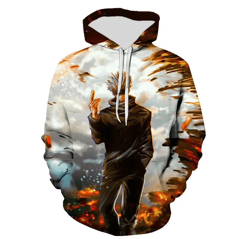 

Spring And Fall Hoodies Fashion Jujutsu Kaisen Men Women Children Sweatshirts 3D Printed Pullover Boy Girl Kids Streetwear Coat