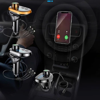 

Waterproof Car MP3 Player Handsfree Car Kit Blue Screen Bluetooth FM Transmitter B36B