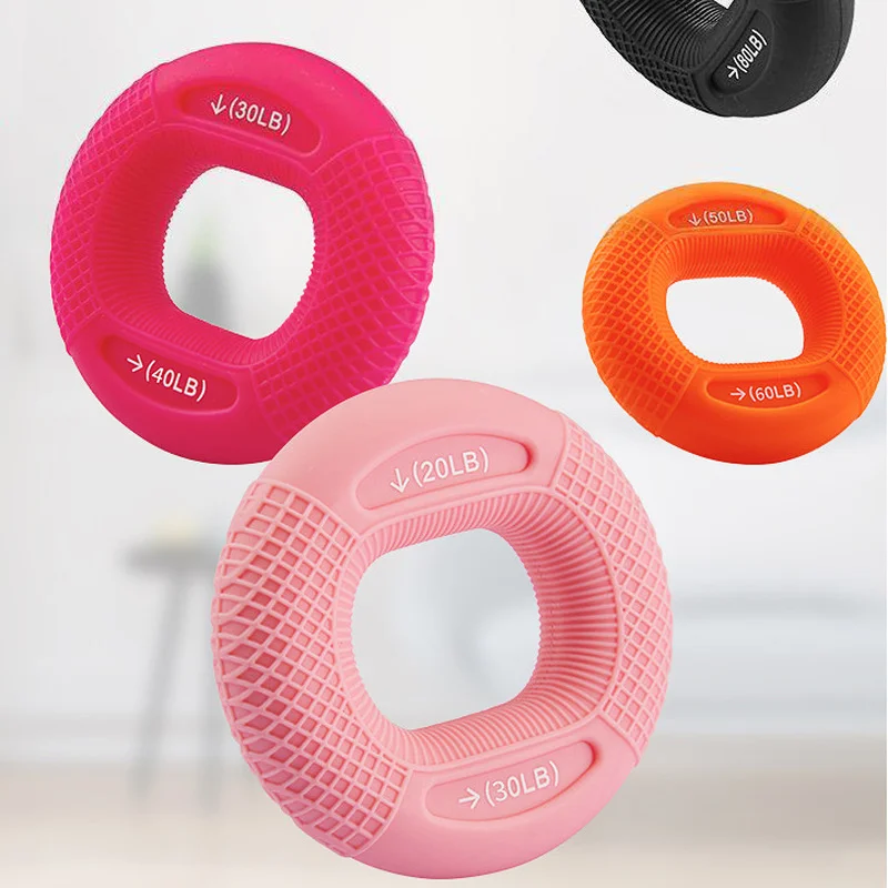 Agarre de mano ajustable de silicona, anillo de agarre de 20-80LB, entrenador de antebrazo para dedo, expansor carpiano, entrenamiento muscular, ejercicio, gimnasio, Fitness