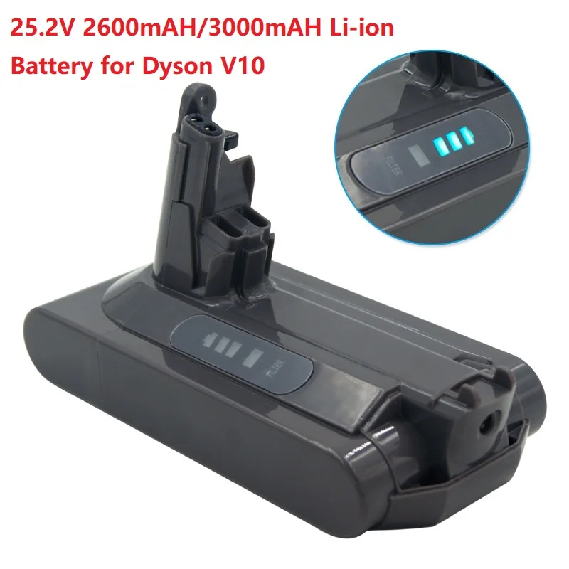 

2600/3000mAH 25.2V Rechargeable Li-ion Battery for Dyson V10 Fluffy V10 Absolute V10 Motorhead Vacuum Cleaner Battery Part