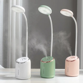 

USB Rechargeable Air Humidifier LED Desks Table Lamp Adjustable Intensity Reading Light Lamp 3 Modes Desk Lamps