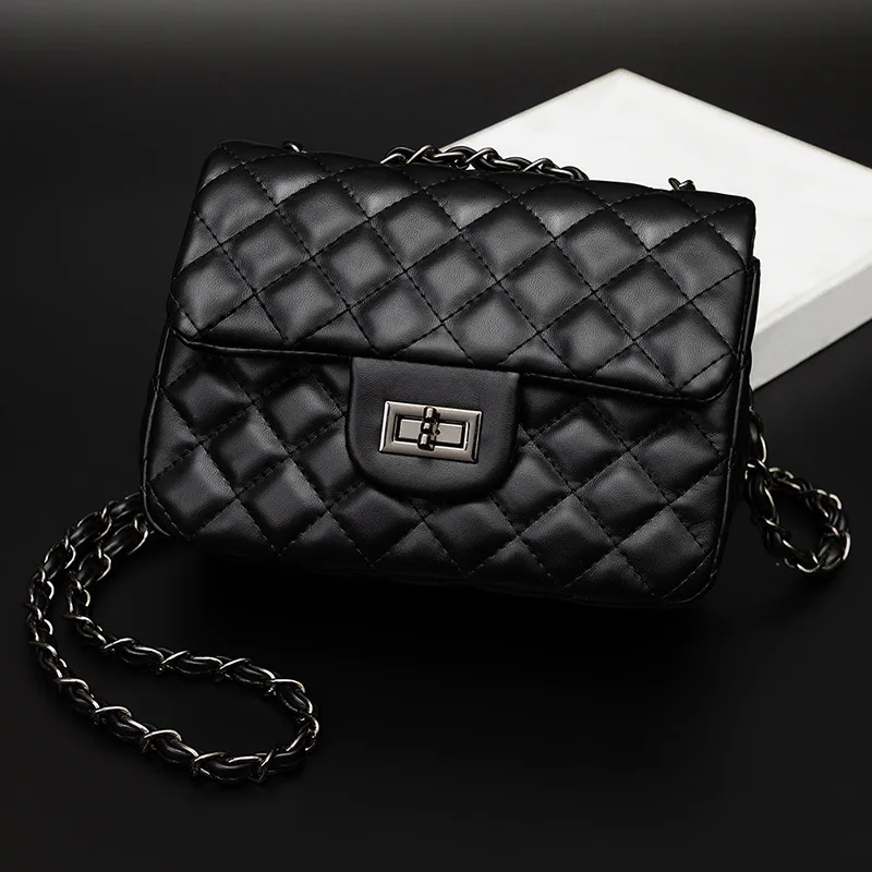 

Amoy Printed Leather Goods 2020 New Style Autumn And Winter WOMEN'S Bag Classic Rhombus Chain Graceful Crossbody/shoulder Bag Lo