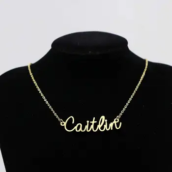 

Gold Color Personalized Stainless Steel Pendant Letter Necklace Custom Name Birthday Gift Necklaces for Women
