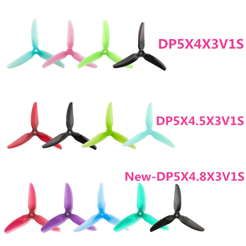 

2 Pairs HQProp DP5X4X3V1S DP5X4.5X3V1S New-DP5X4.8X3V1S Durable 5040 5045 5048 5 Inch 3-Blade Propeller for RC Drone FPV Racing