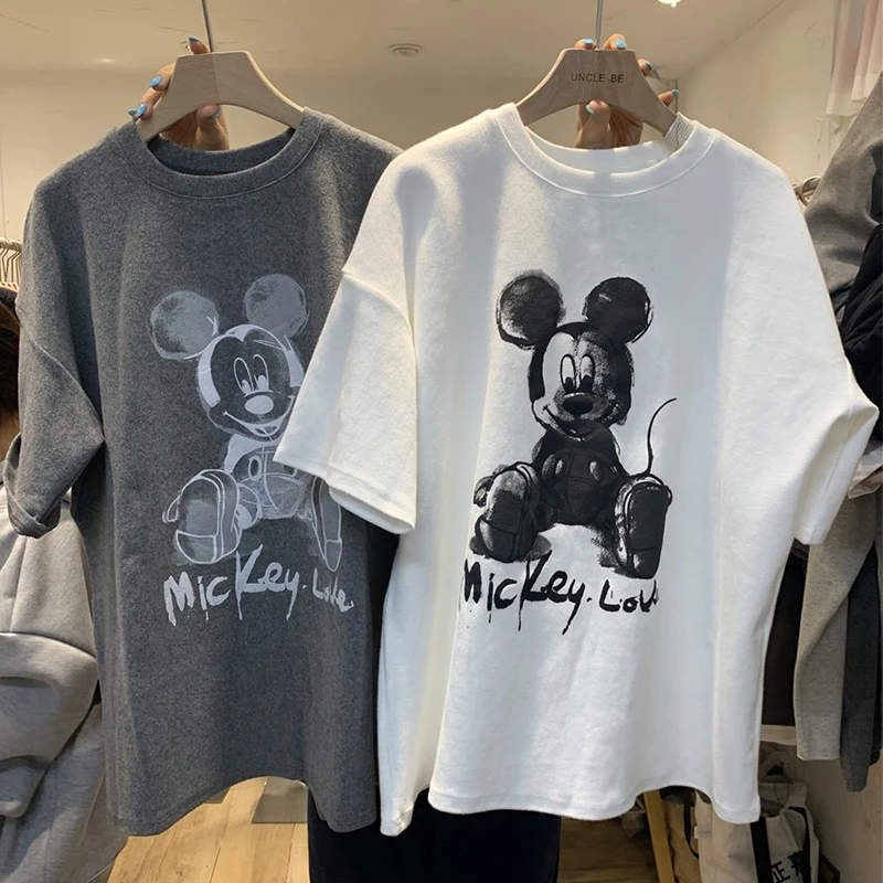 ディズニーかわいいミッキーマウスtシャツ女性トップス女性カジュアルoネック女性韓国スタイル原宿服 Tシャツ Aliexpress ディズニーかわいいミッキーマウスtシャツ女性トップス女性カジュアルoネック女性韓国スタイル原宿服 Tシャツ Aliexpress