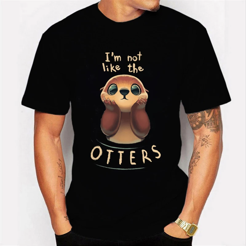 Новая мужская летняя Классическая футболка, футболка с надписью I'm Not Like The Otters, Мужская забавная футболка в стиле Харадзюку, Мужская футболка, футболки с коротким рукавом