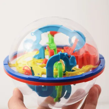 

3D Intellect Puzzle Ball Maze Game for Children Educational Metal Toy Wooden Learning Creativity Kids from 1-3 Boys Girls Baby