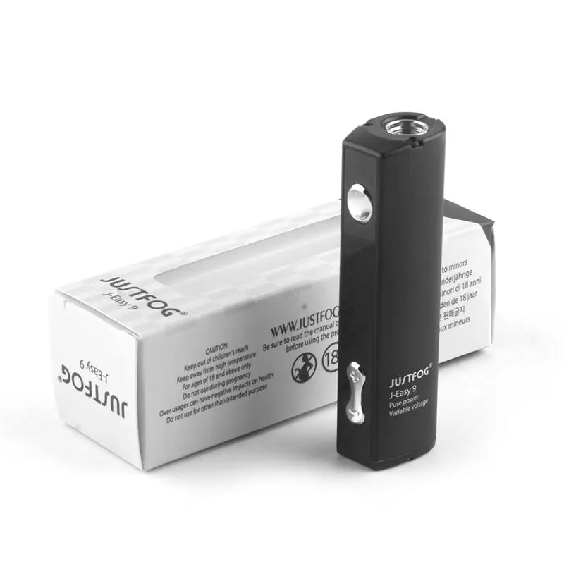JUSTFOG Q16 Vape Mod 900 мАч переменное напряжение J EASY 9 VV батарейные блоки электронных сигарет 510 резьба для Q16 распылитель - Цвет: Black