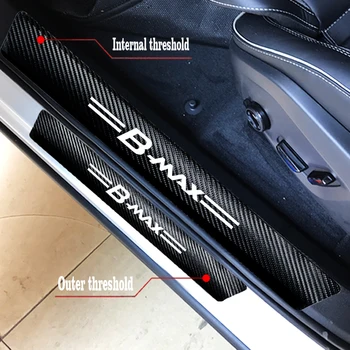 

4pcs/set Car Door Sill Sticker For Ford Bmax Auto Welcome Pedal Protector Stickers Auto Styling Accessories