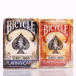 Велосипед винтажная серия 1800 меченая колода синие/красные волшебные карты покерные игровые карты эллюсиониста новые Запечатанные карты