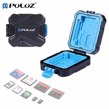 

PULUZ 11 in 1 Memory Card Case For 3SIM+2XQD+2CF+2TF+2SD Card 5.9*7.3*2.6cm Black Camera Card Case Memory Carry Protect Case