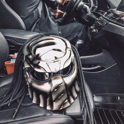 US $202.40 Predator Alien Full Face Motorcycle Helmet X14 Motocross 60 Racing Helmet with colored lenses for side lighting
