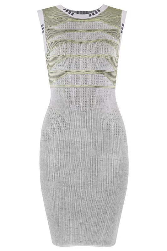 Vestido бандаж Curto подиумное модное женское высококачественное жаккардовое серое облегающее Бандажное платье знаменитостей