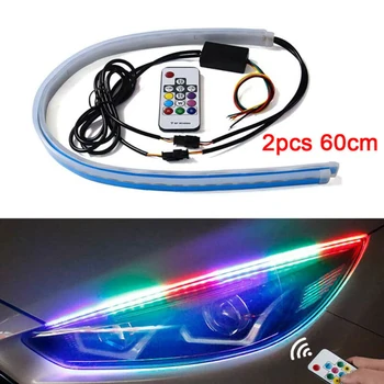 

Daytime Running Led Light Strips Turn Signal Lamp Waterproof Universal 2PCS