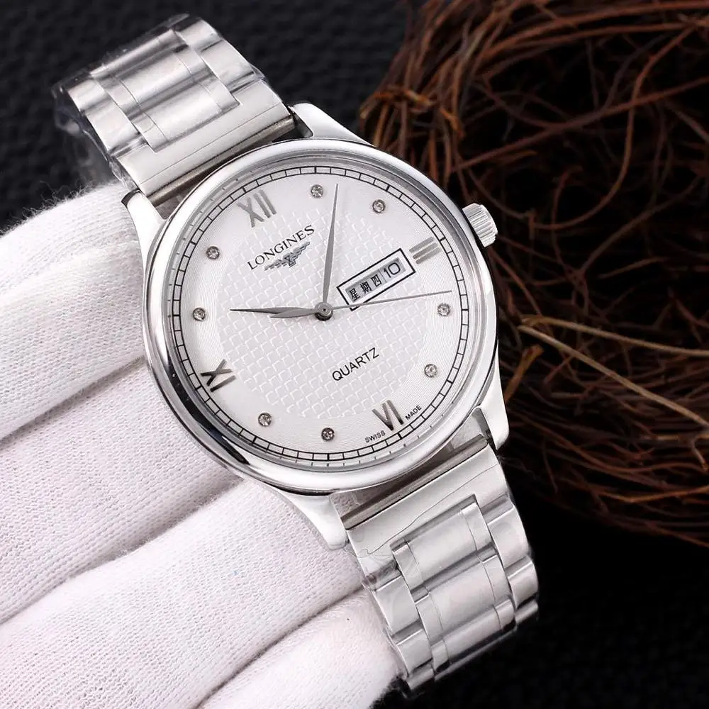 

2020 New Longines-Classic Men's Casual Temperament Fashion Men's Watch Band Trend Multifunctional 007 Quartz Watch Watch 1966
