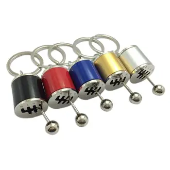 

Car Gear Shift Keychains Ring Keyring Creative auto 6 Speed Gearbox Gear Shift Racing Tuning Model Key chain Car Accessories
