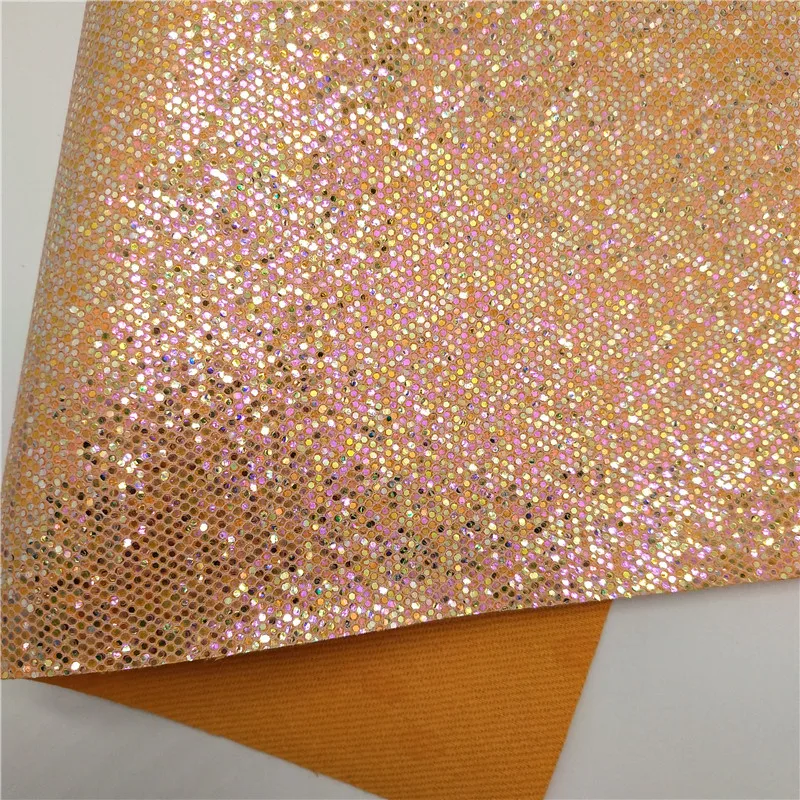

1PC 21X29CM Iridescent Glitter Fabirc, Mesh Glitter Leather, Glitter Leather Sheets For Making Bows LEOsyntheticoDIY S151D