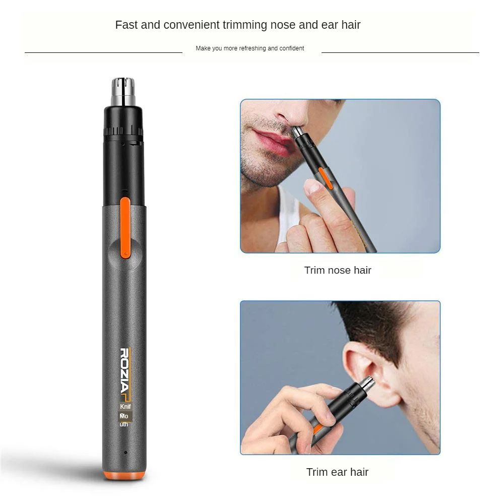 Rozia/, универсальный триммер для ушей в носу для мужчин и женщин, заряжаемый от USB, портативный электрический триммер для волос в носу
