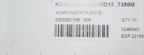 10 шт. вставки карбида XOMX180616TR-MD15 T350M