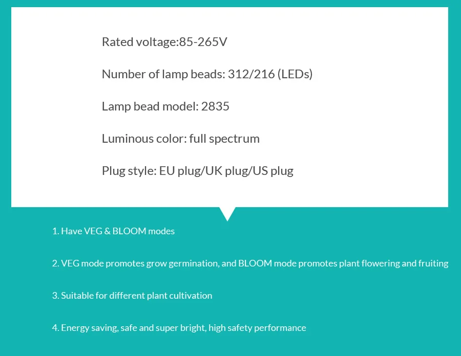 LED Grow Light Full Spectrum 410-730nm 1000W 1200W Phyto Growth Lamp Indoor Phytolamp for Plants Flower Veg Greenhouse Grow Tent (4)