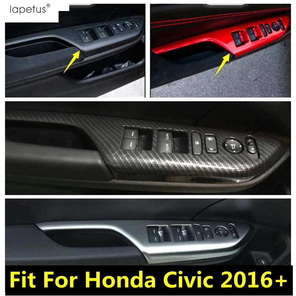 Аксессуары Lapetus для Honda Civic 2016 2020 внутренняя дверь автомобиля подлокотник окно