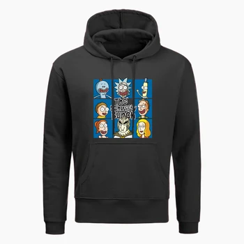 

Funny Rick And Morty The Schwifty Bunch Print Hoodies Men Cool Anime Casual Sweatshirt Autumn Winter Harajuku Streetwear Hoodies