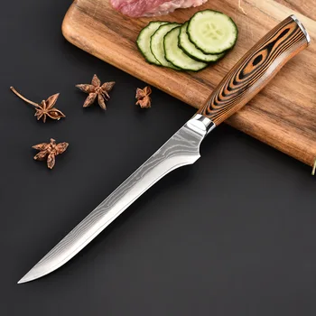 

Yeelong 5.5 "inch damascus boning knives utility Japanese vg10 damascus steel chef knife Micarta handle Professional kitchen