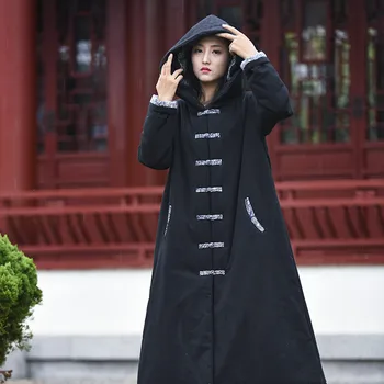 

2020 winter cotton and linen parkas new witch robe restoring ancient ways women's warm cotton-padded clothes BXF2252