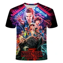 Г. Странная история, окружающие странные вещи, футболки для мальчиков и девочек, облегающие футболки с короткими рукавами модная классная 3d футболка Hombre