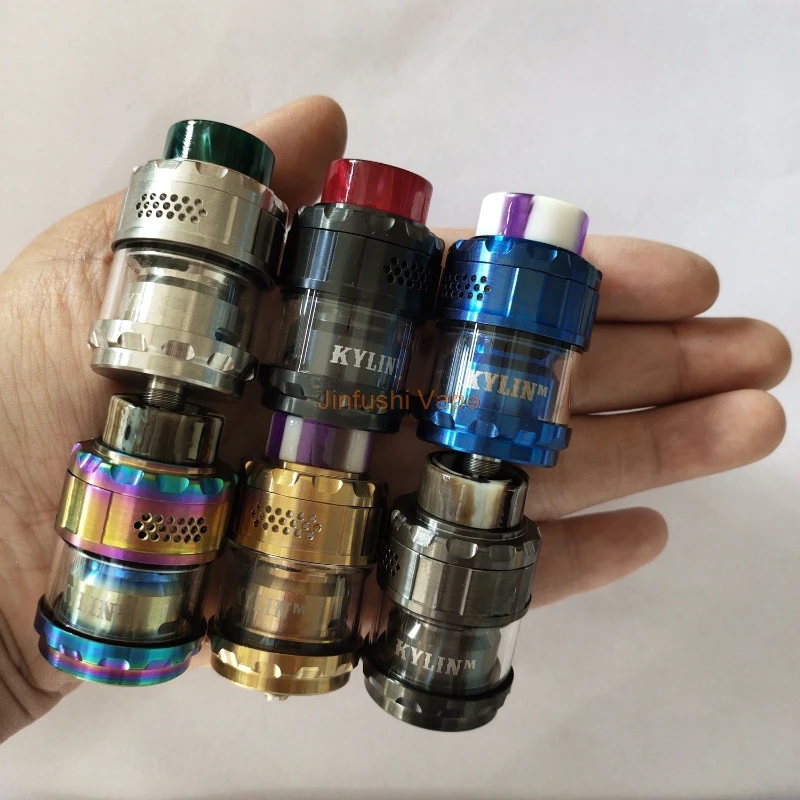 

Vape Kylin M RTA Rebuildable Top Honeycomb Airflow 24mm Diameter Atomizer Tank Anti-Leaking Large Build Deck with Mesh Coils RTA
