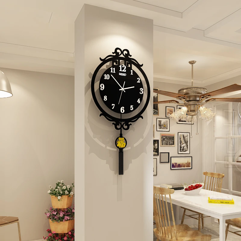 

Large Home Wall Clock Outdoor Modern Design Round Unique Silent Wall Clock Creative Simple Zegar Scienny Watch Home JJ60WC