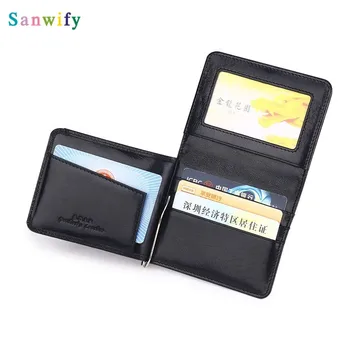 

Black Oil Cowhide Genuine Leather Men's Wallet Money Clip Coin Pocket Business Id Credit Card Holders