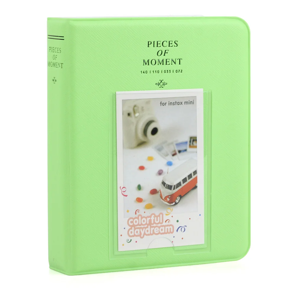 Lime Green Дополнительный фотоальбом с 64 карманами/фотоальбом/угловые наклейки для FujiFilm Instax Mini 8, Mini 9 7s 50 90 Fuji Films Paper - Цвет: Lime Green