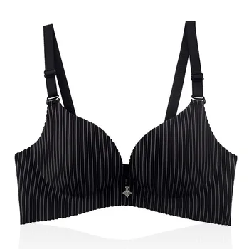 

Seamless Bras For Women Sexy Striped Bra Lingerie Push Up Brassiere A B Cup Wireless Breathable Bralette Soft Female Underwear