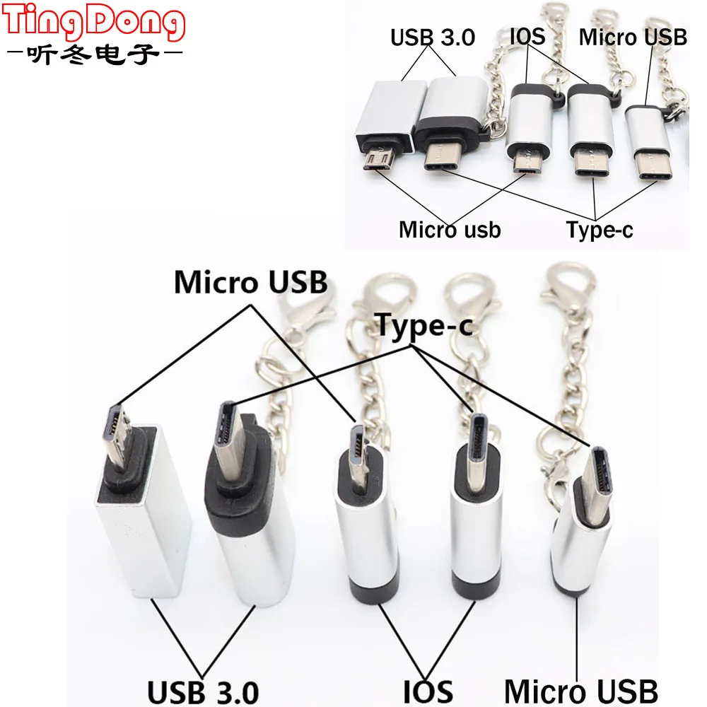 Переходник с Micro USB на usb Type-C зарядный преобразователь micro type-c /usb3.0 для Xiaomi huawei |